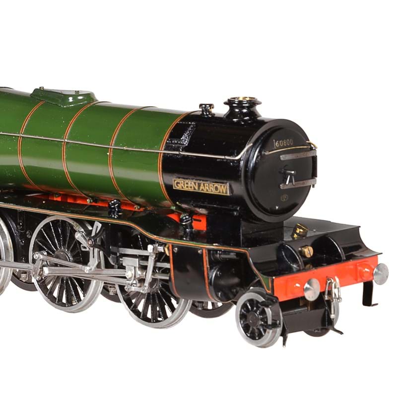 A fine gauge 1 model of a V2 2-6-2 tender locomotive no. 60800 'Green Arrow' 