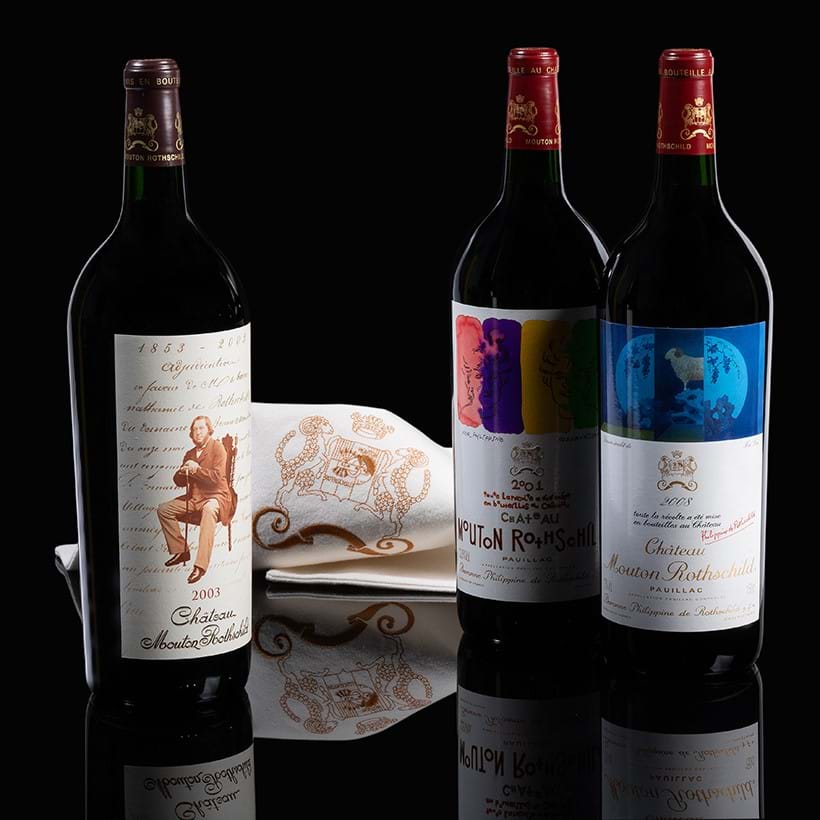 Inline Image - Lot 1: ß 2001/2003/2008 Chateau Mouton Rothschild Premier Cru Classe, Pauillac (Magnums) | Est. £1,300-1,700 (+ fees)