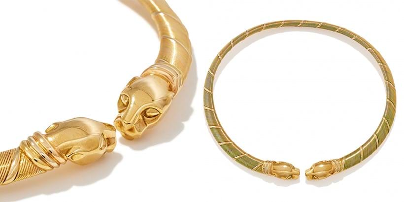 Inline Image - Lot 176: Cartier, a 'Panthere' collar necklace | Sold for £11,970