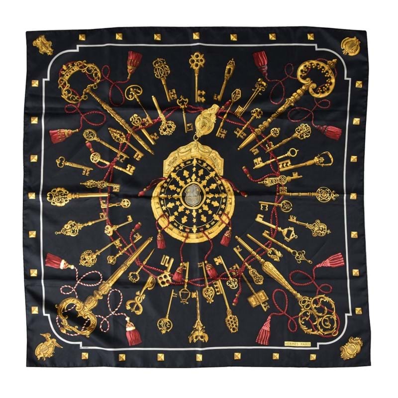 Hermès, Les Clés, a silk scarf designed by Cathy Latham