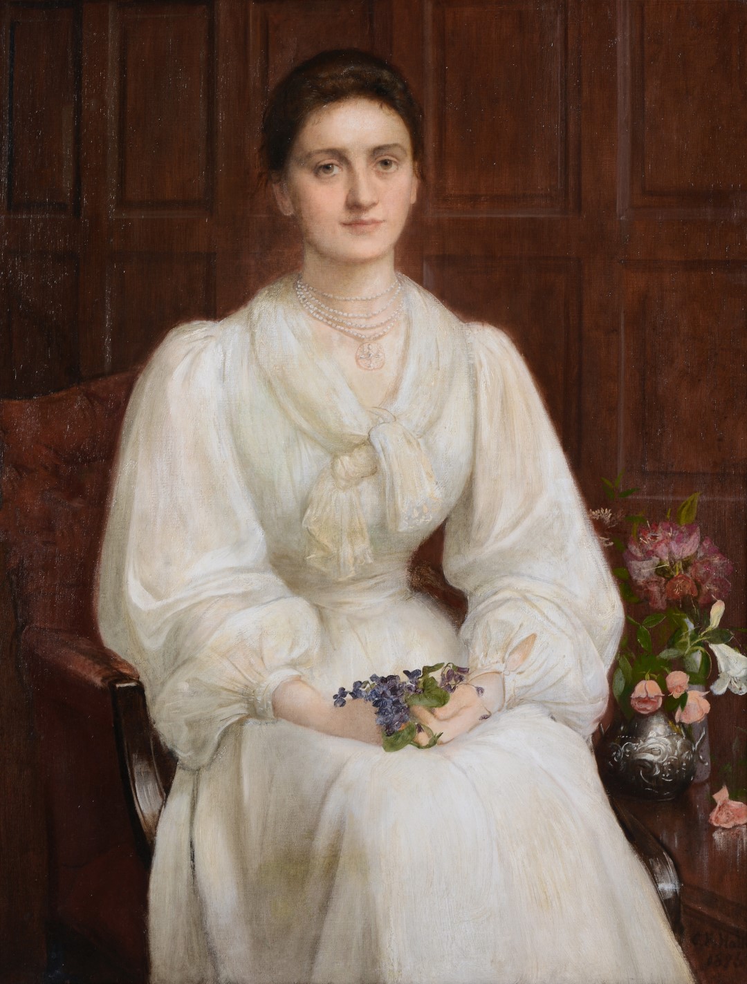 Inline Image - Charles Edward Hallé (1846-1914), portrait of Leonora Philipps, oil on canvas, signed and dated 1896, lower right; est. £3,000-5,000 (+fees)