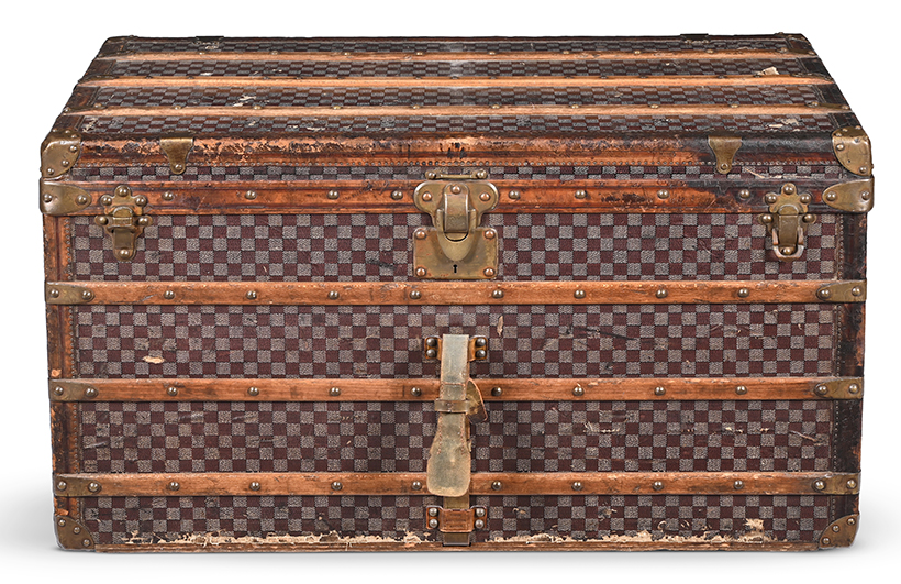 14638 Lot 444 Louis Vuitton a chequered coated canvas hard travel trunk, 20th century Sold for £8,820.jpg