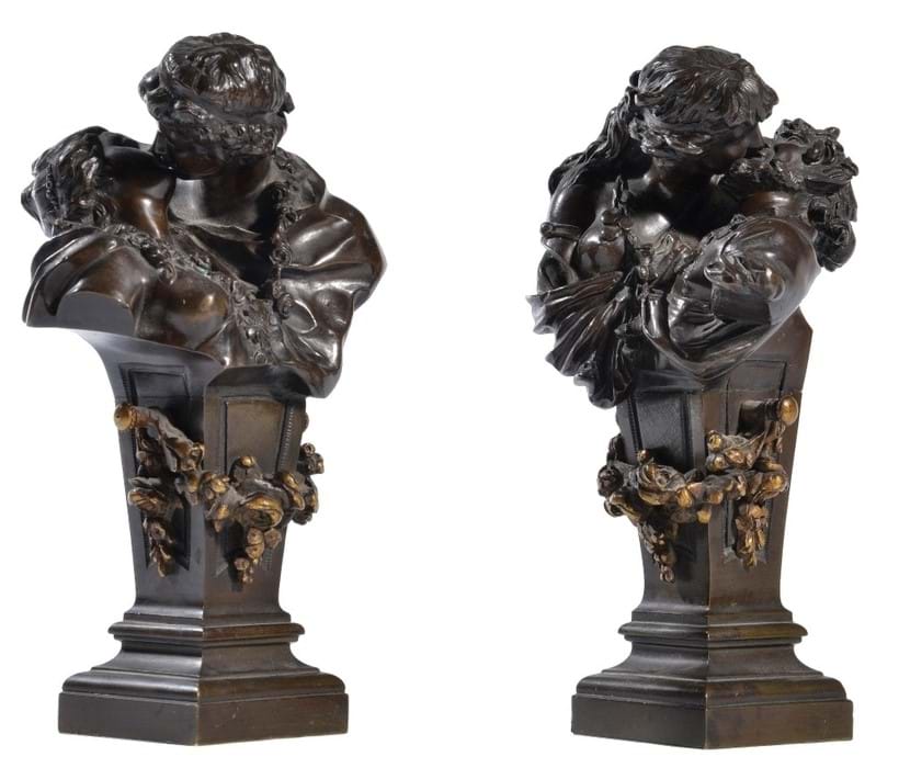 Inline Image - After Jean-Antoine Houdon (1741-1828), Le Baiser Donné and Le Baiser Rendu; est. £1,000-1,500 (+ fees)