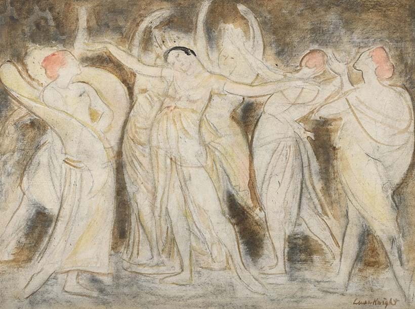 Inline Image - Lot 284: Dame Laura Knight (British 1877-1970), dancers, pencil and watercolour | Sold for £15,240