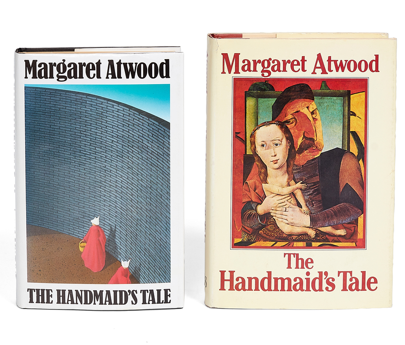 Inline Image - Lot 11: Margaret Atwood, The Handmaid's Tale, first Canadian and English editions, signed by the author [London & Toronto, 1985], a pair; sold for £937