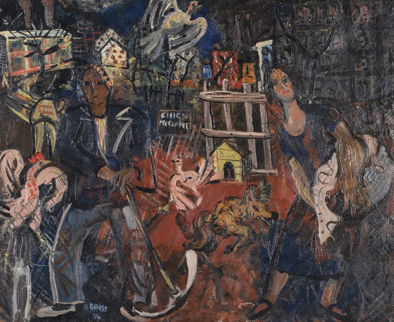 Inline Image - Anthony Gross (British 1905-1984), Chien Mechant, oil on canvas; sold for £5,952, November 2017