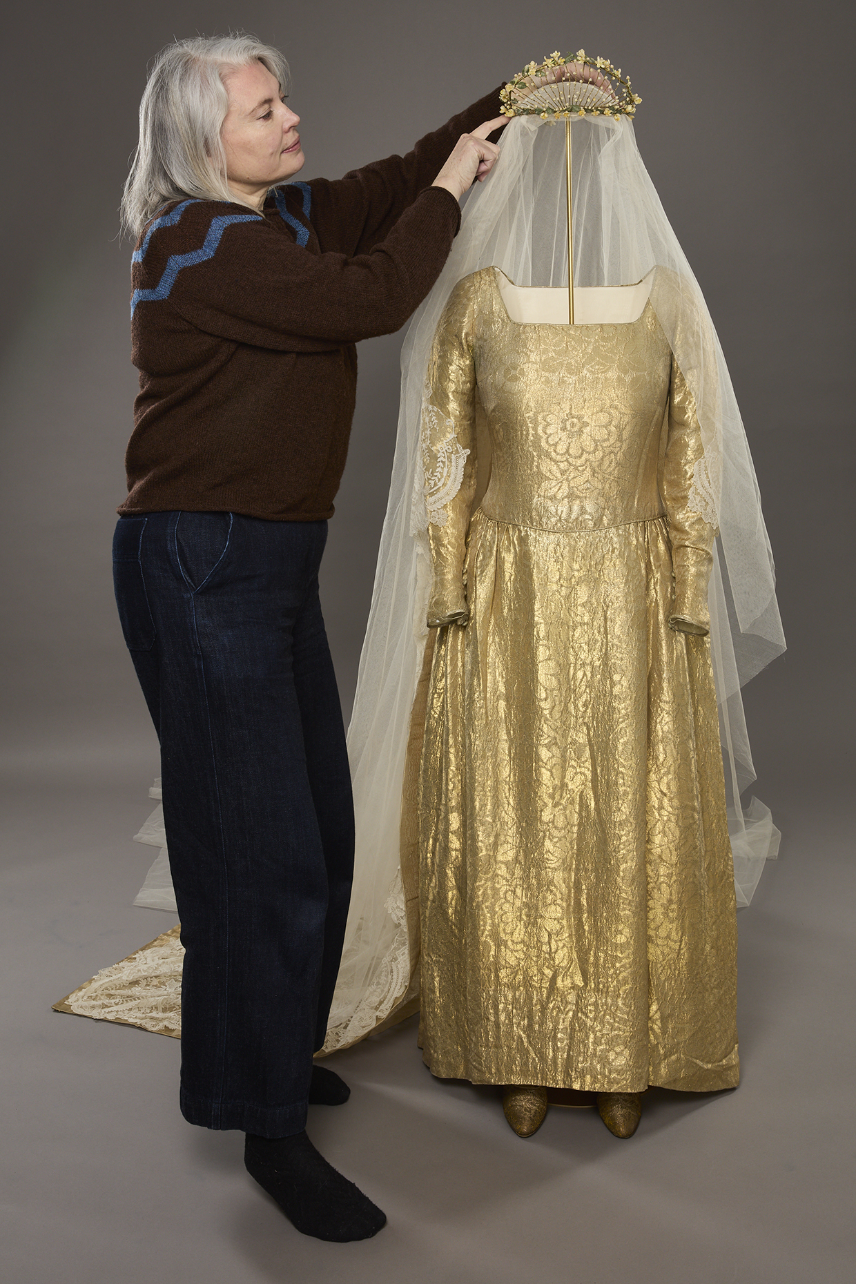 Inline Image - The wedding outfit underwent meticulous conservation at Historic Royal Palaces under the guidance of textile conservator Anne-Marie Britton | Image courtesy of Historic Royal Palaces