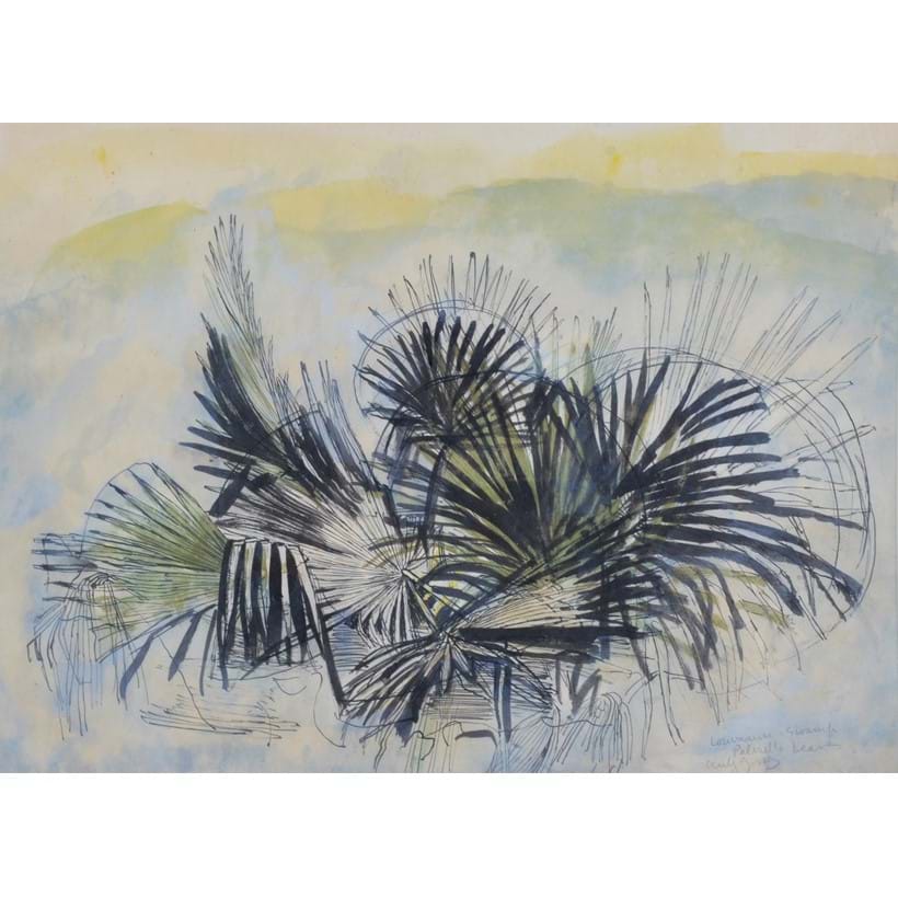 Inline Image - Anthony Gross (British 1905-1984), Louisiana swamp, palmetto leaves, pen and ink and watercolour on paper; est. £1,000-1,500 (+fees), lot 60, Fine Pictures, 26 April 2018