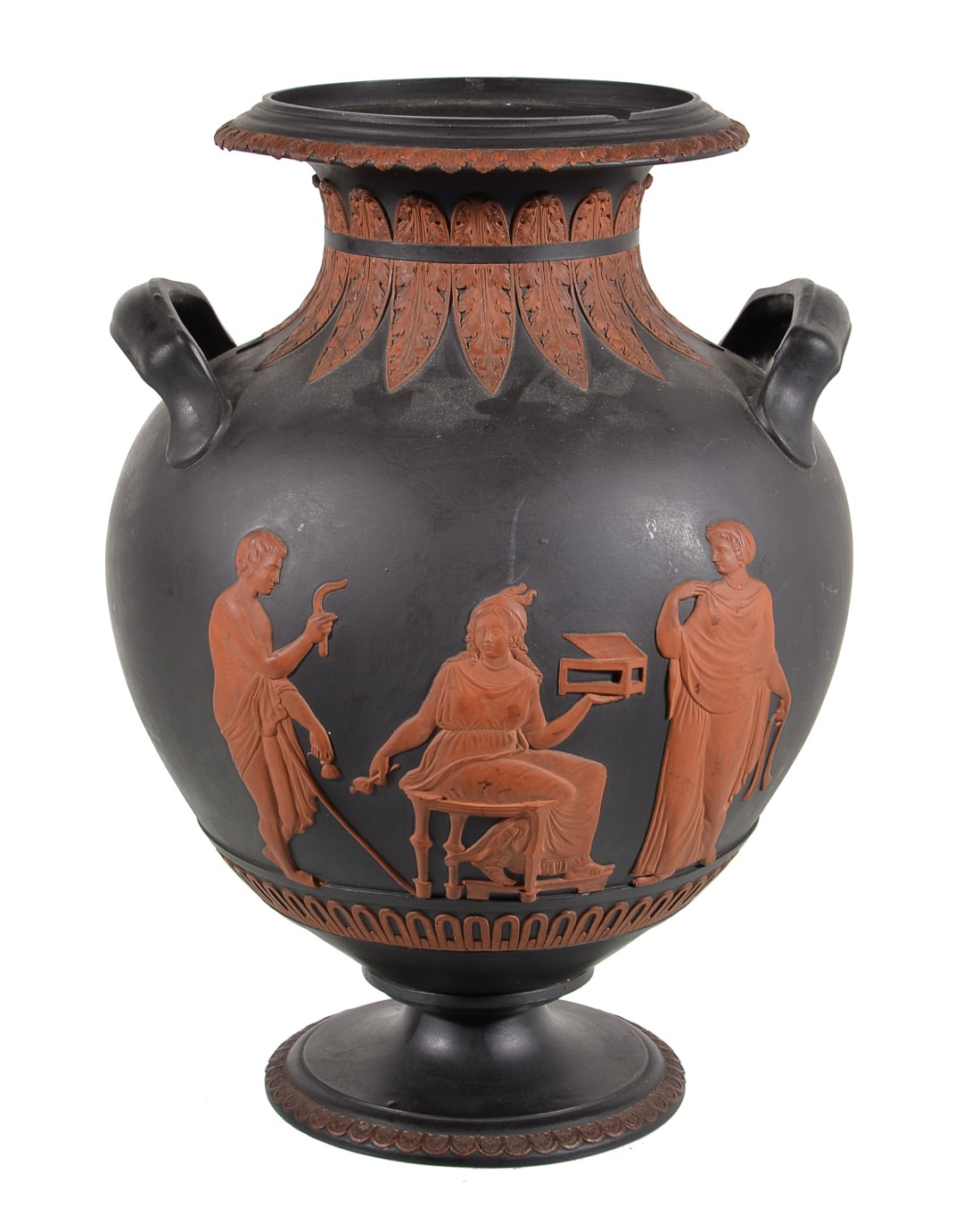 Inline Image - A Turner black basalt vase in the form of an amphora, est. £600-800 (+fees)