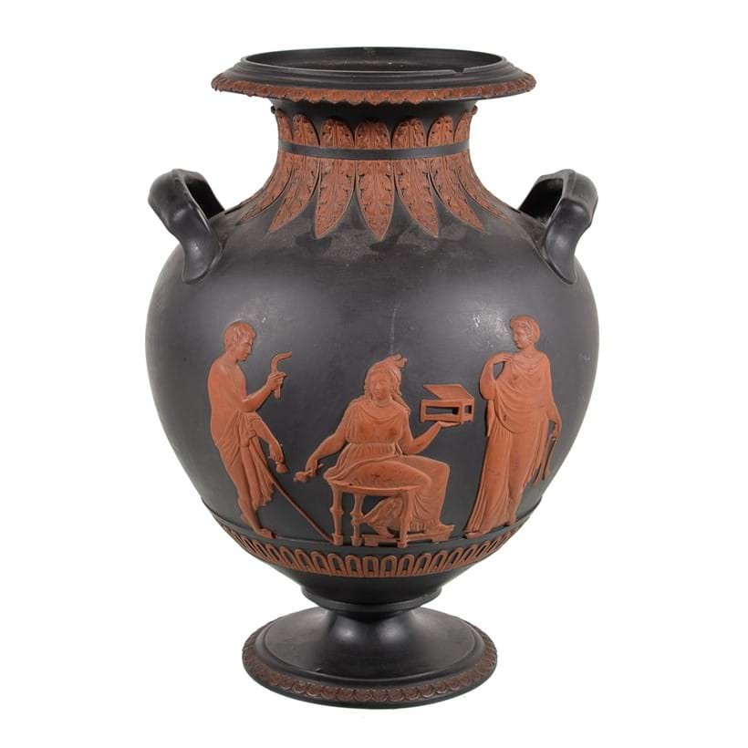 Inline Image - A Turner black basalt vase in the form of an amphora, est. £600-800 (+fees)