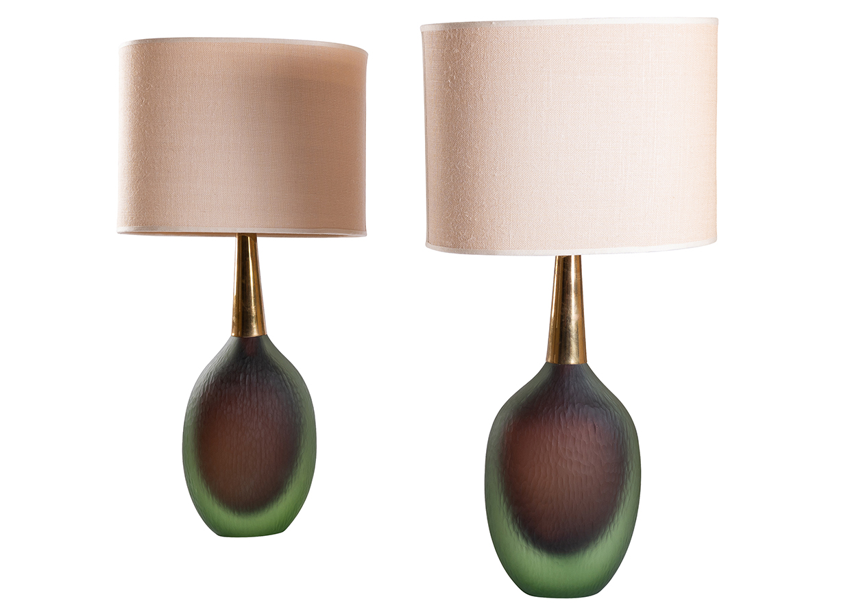 Lot 259 - Seguso Vetri D'arte (Italy), a pair of large Murano table lamps second half 20th century.jpg