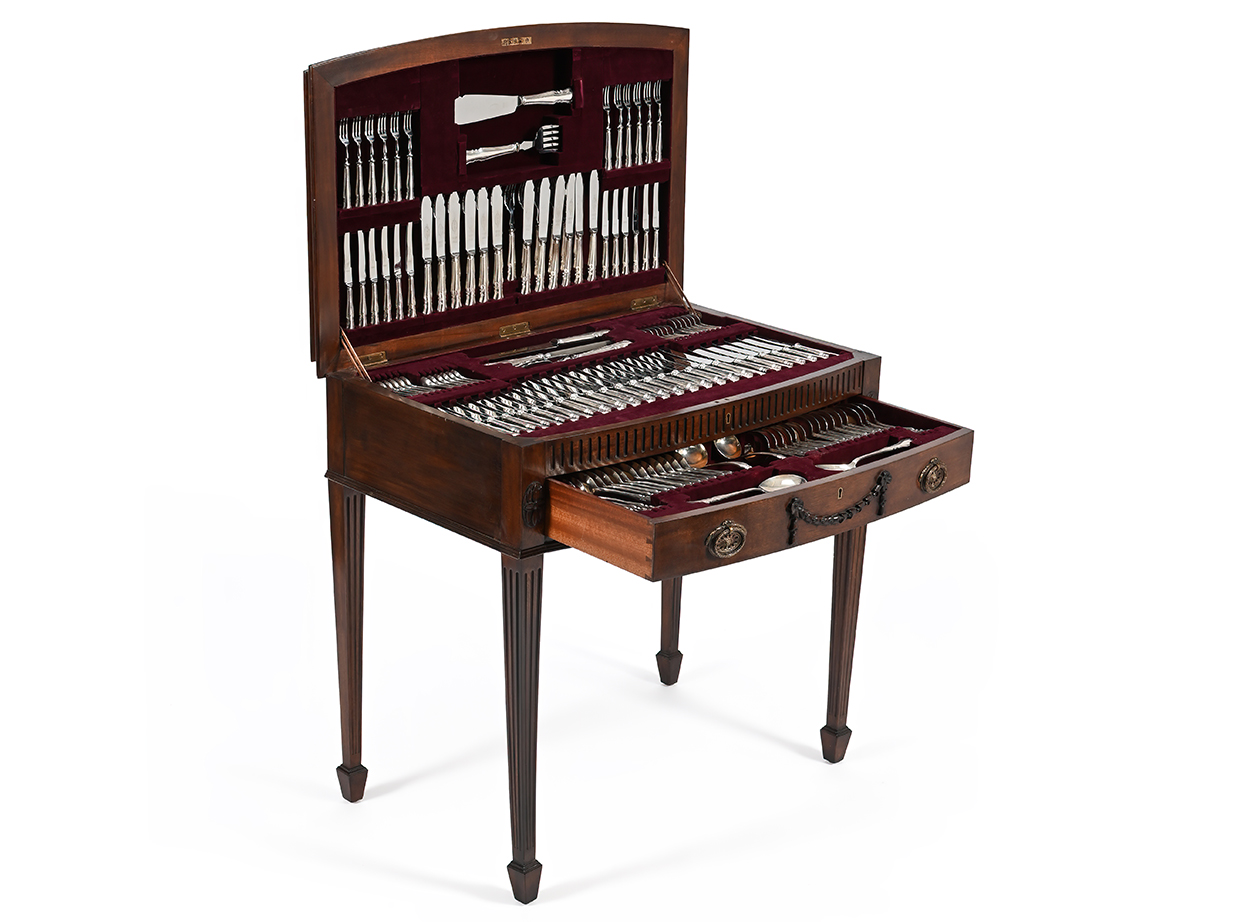 Lot 330 - A silver table service for twelve place settings, Viner's Ltd., Sheffield 1964, 1966, 1967 and 1968.jpg