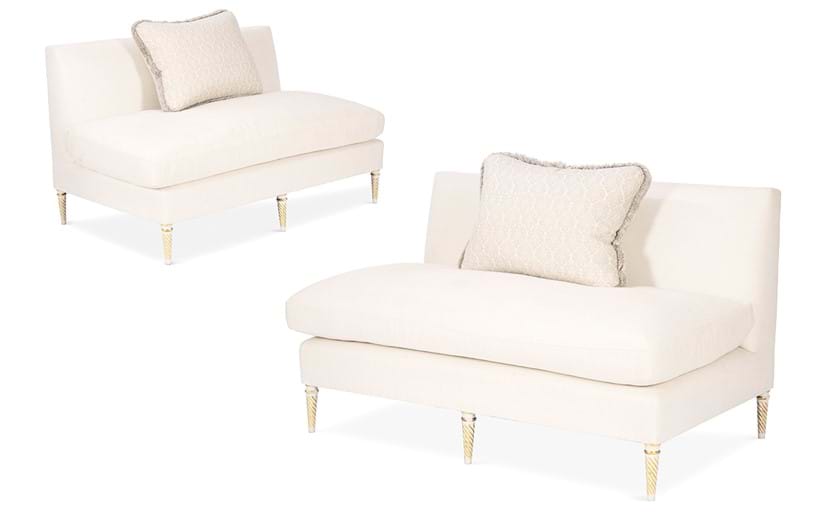 Inline Image - Lot 41: A pair of cream cotton upholstered banquettes by Veere Grenney, after Elsie De Wolfe, modern | Sold for £7,620