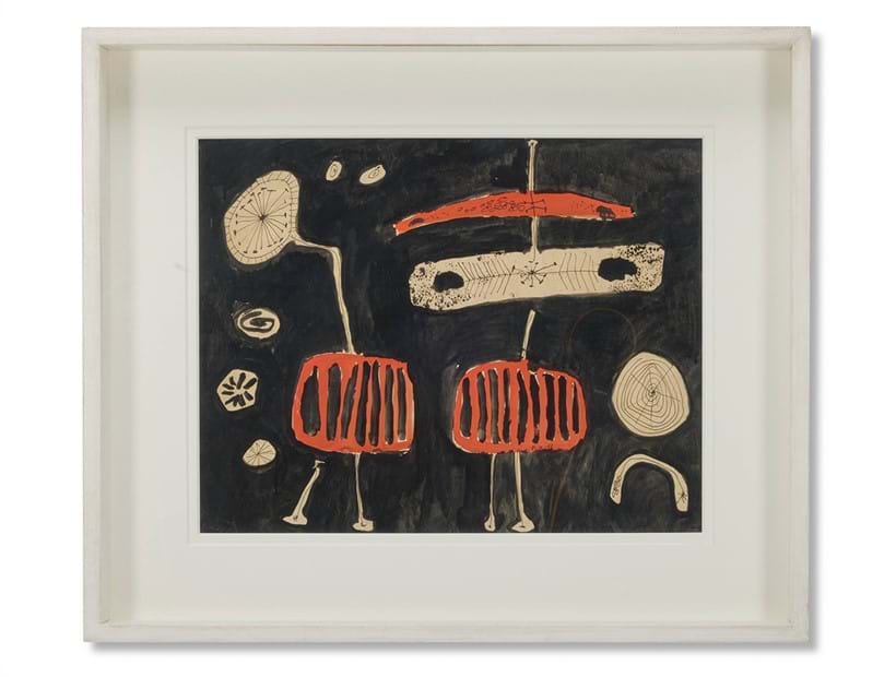 Inline Image - Lot 104: Martin Bradley (British 1931-2023), 'Untitled', Pen and black ink, watercolour and bodycolour on paper | Sold for £4,826
