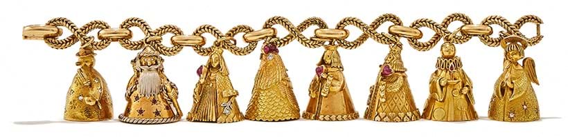 Inline Image - Van Cleef & Arpels, a gem set charm bracelet circa 1960s | Sold for £118,950