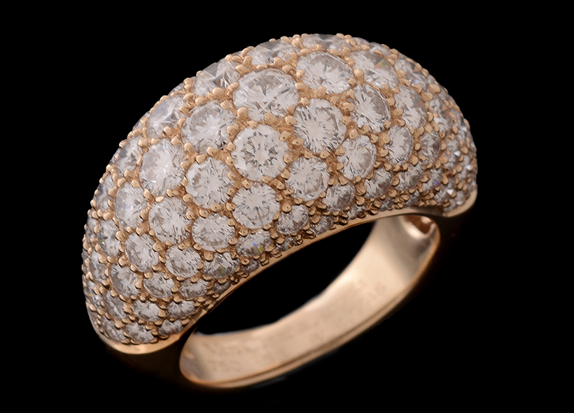 13882 Lot 535 Van Cleef & Arpels, a diamond bombe ring Sold for £6,448.JPG