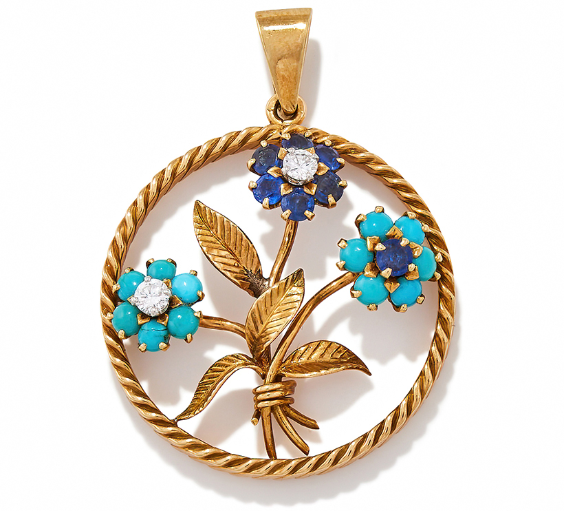 Inline Image - Van Cleef & Arpels, a gem set charm pendant circa 1950s | Sold for £11,340