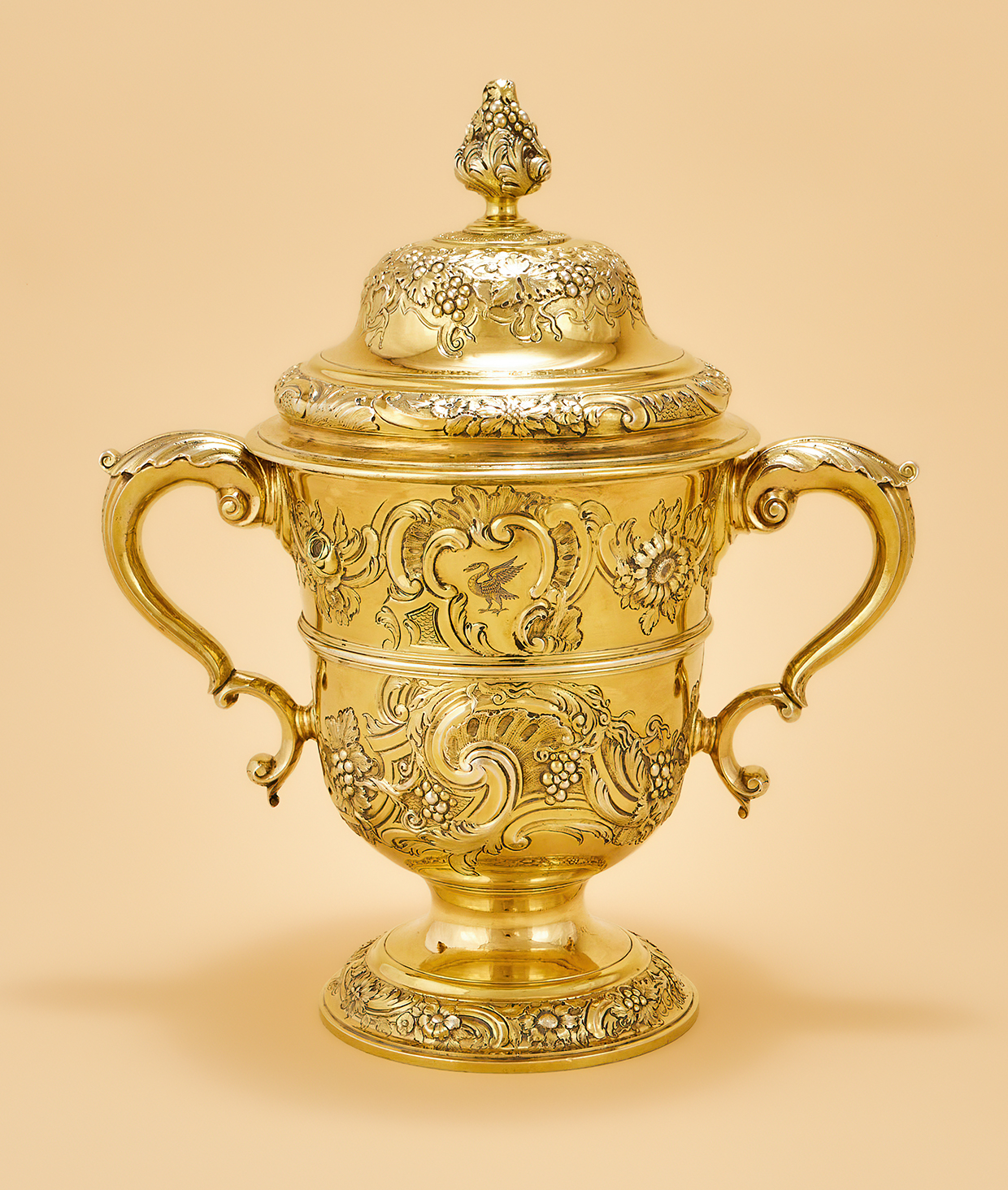 Inline Image - Lot 145: A George II silver gilt cup and cover, Fuller White, London 1750 | Est. £2,000-3,000 (+ fees)
