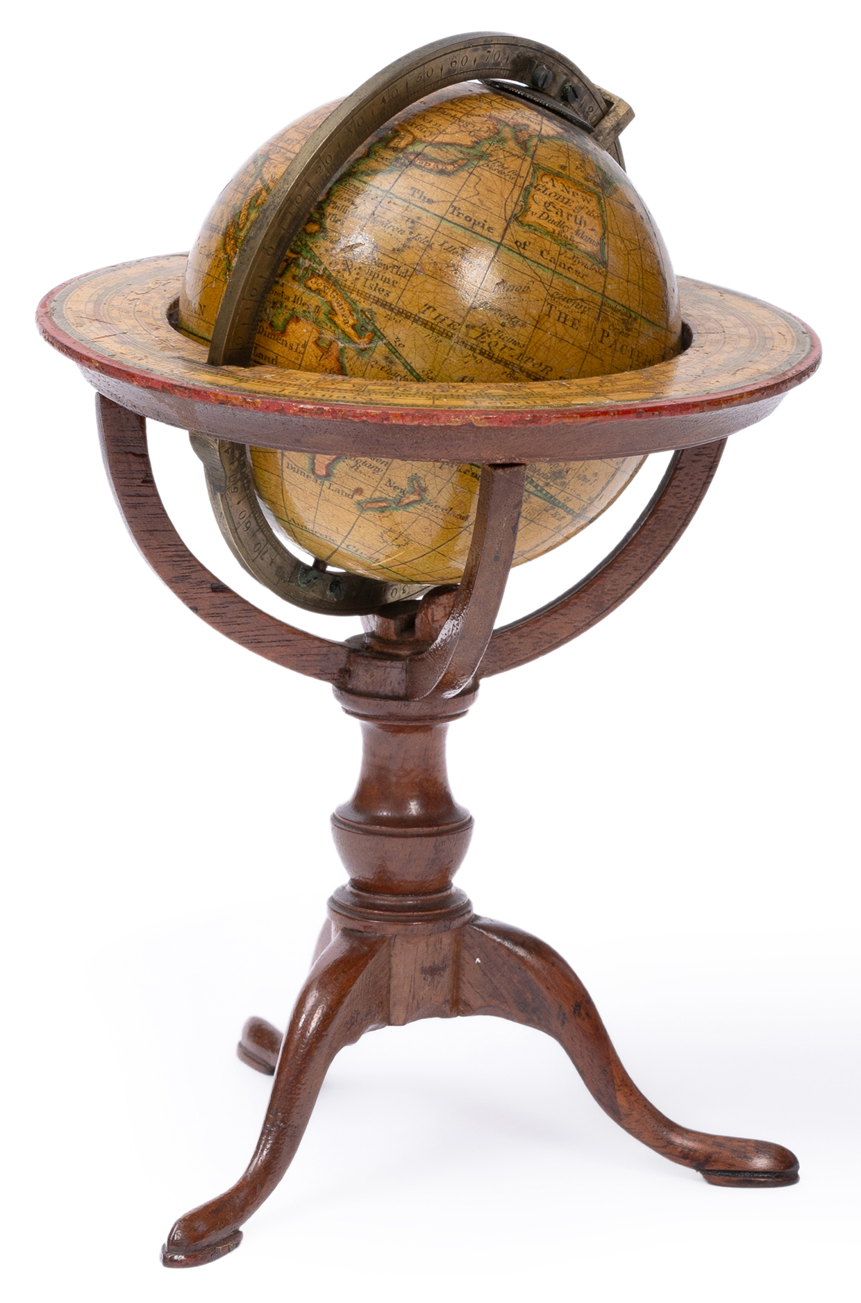 Inline Image - Lot 121: A small desk globe, the 'New Globe of the Earth' by Dudley Adams, 1808 | Sold for £16,510