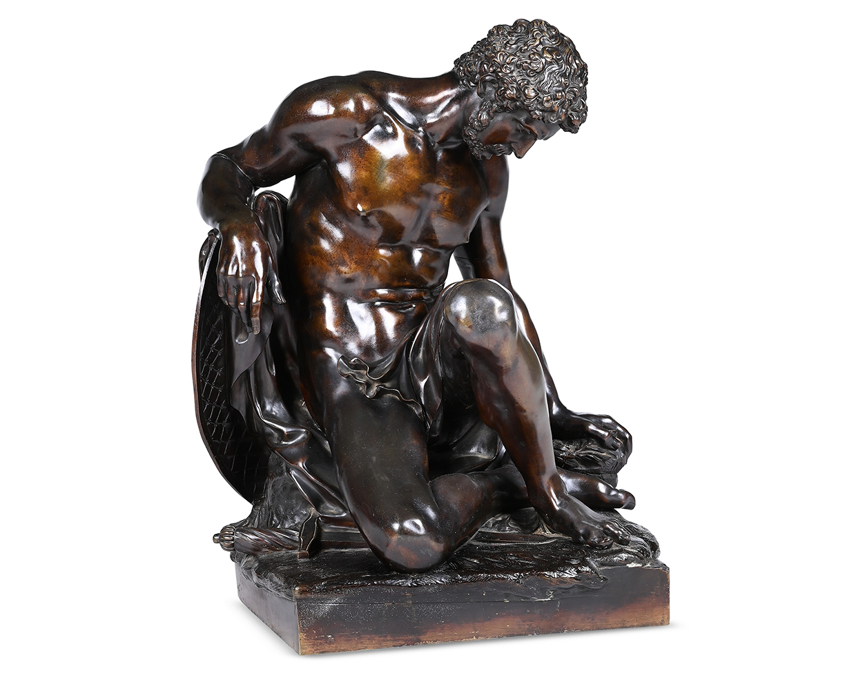 505 - AFTER PIERRE JULIEN (1731-1804), A LARGE BRONZE FIGURE OF A GLADIATOR MID 19TH CENTURY.jpg