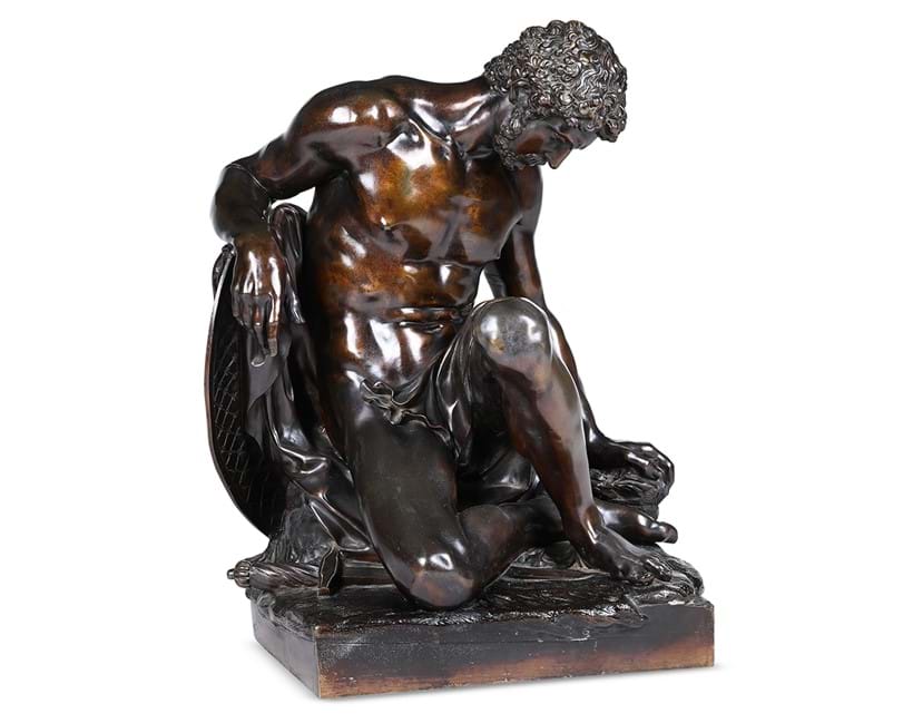 Inline Image - Lot 505: After Pierre Julien (1731-1804), a large bronze figure of a Gladiator, mid 19th century | Sold for £22,860