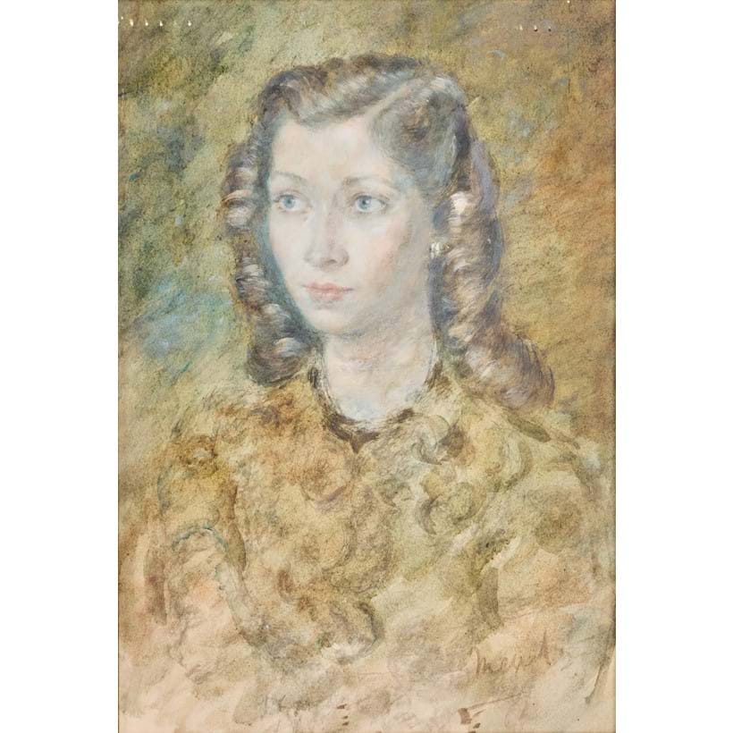Inline Image - Lot 17: Oliver Messel (British 1904-1978), Portrait of Liza Paravicini (1915-1998), Watercolour | Est. £2,000-3,000 (+ fees)