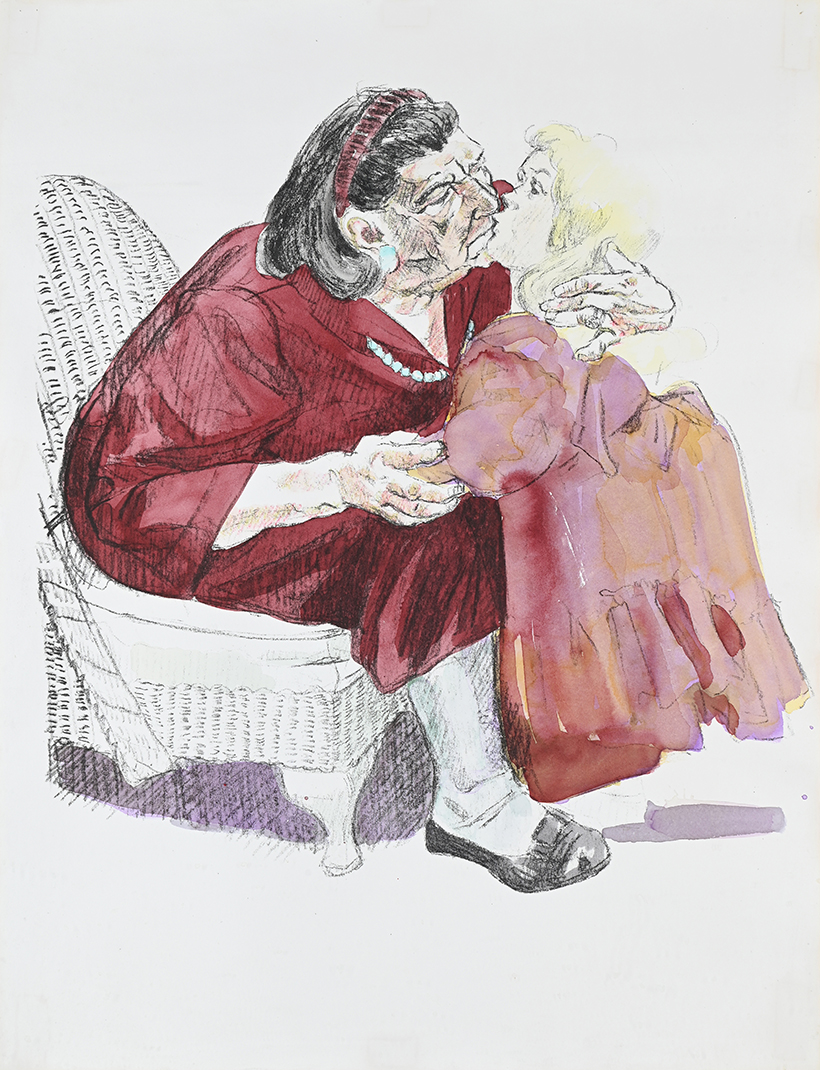 Inline Image - Lot 233: Paula Rego (Portuguese 1935-2022), ‘Grandmother’, Hand-coloured lithograph printed in colours, with pastel and watercolour, 2001 | Est. £15,000-20,000 (+ fees)