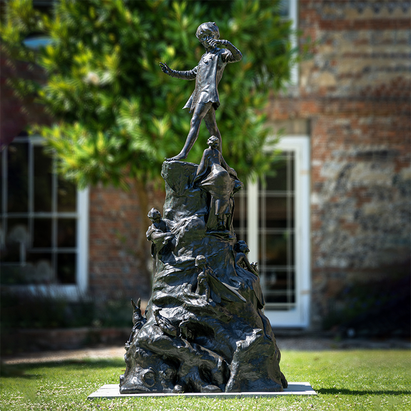 Sir George James Frampton RA (1860-1928), A large & rare bronze of “Peter Pan”