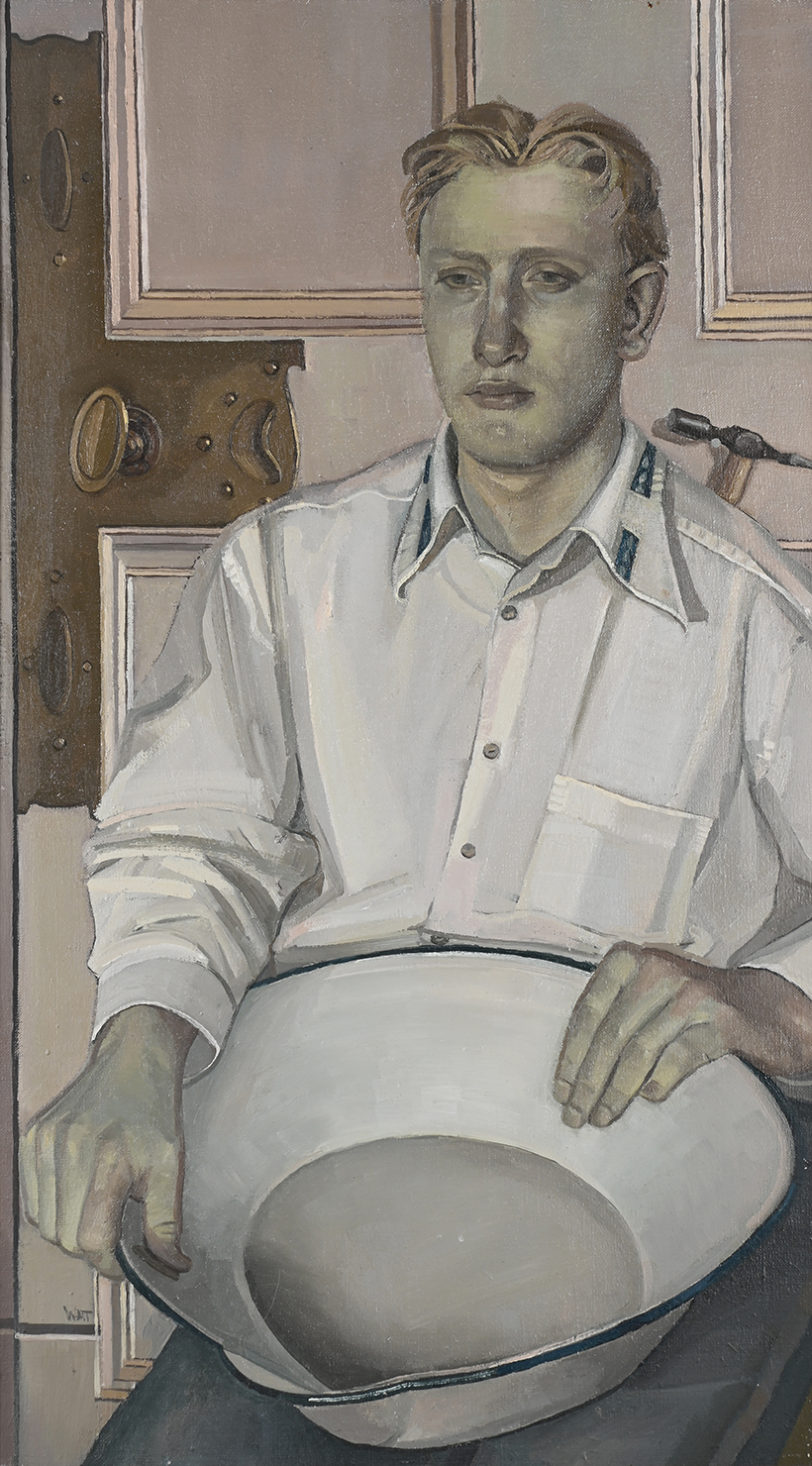 Inline Image - Lot 249: λ Alison Watt (Scottish B. 1965), ‘Portrait Of Simon Polli’, Oil on canvas | Est. £8,000-12,000 (+ fees)