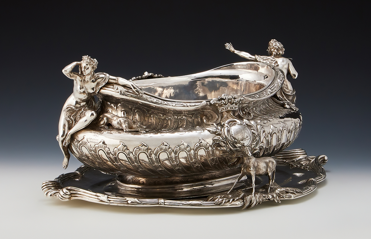 Lot 256 - A French silver wine cistern, Émile Hugo, after a design by Auguste Nicolas Cain, circa 1870.jpg