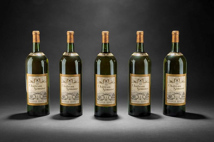 Inline Image - Lot 275: 2001 Chateau Simone, Blanc, Palette, Presentation Box, 5 x 150cl | Est. £380-560 (+ fees)