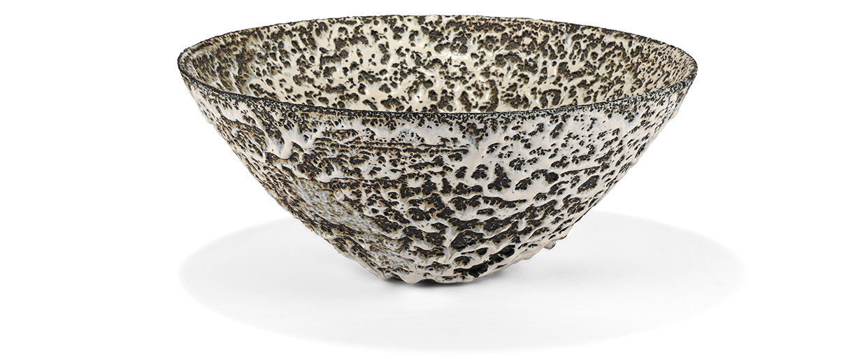 Lot 315 - Emmanuel Cooper (British, 1938-2012), Bowl, stoneware with thick volcanic glaze.jpg