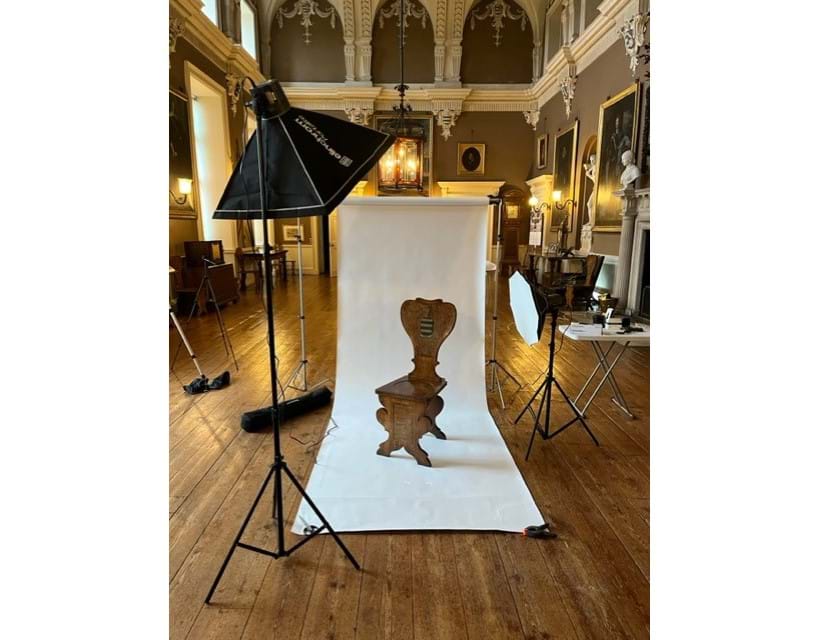 Inline Image - Photographing the collection at Burton Constable Hall