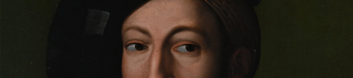 Lot 11: Circle of Raffaello Sanzio, Called Raphael (Italian 1483-1520), Portrait of Guliano De Medici, Duke of Nemours