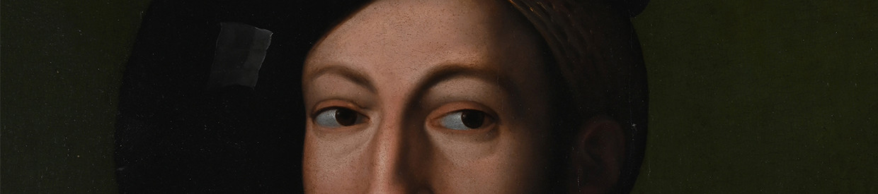 Lot 11: Circle of Raffaello Sanzio, Called Raphael (Italian 1483-1520), Portrait of Guliano De Medici, Duke of Nemours