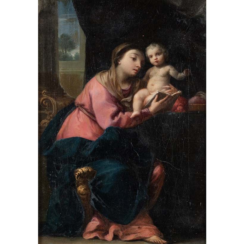 Inline Image - Lot 15: Teresa Muratori Moneta (Italian 1662-1709), 'The Madonna and Child', Oil on canvas | Est. £4,000-6,000 (+ fees)