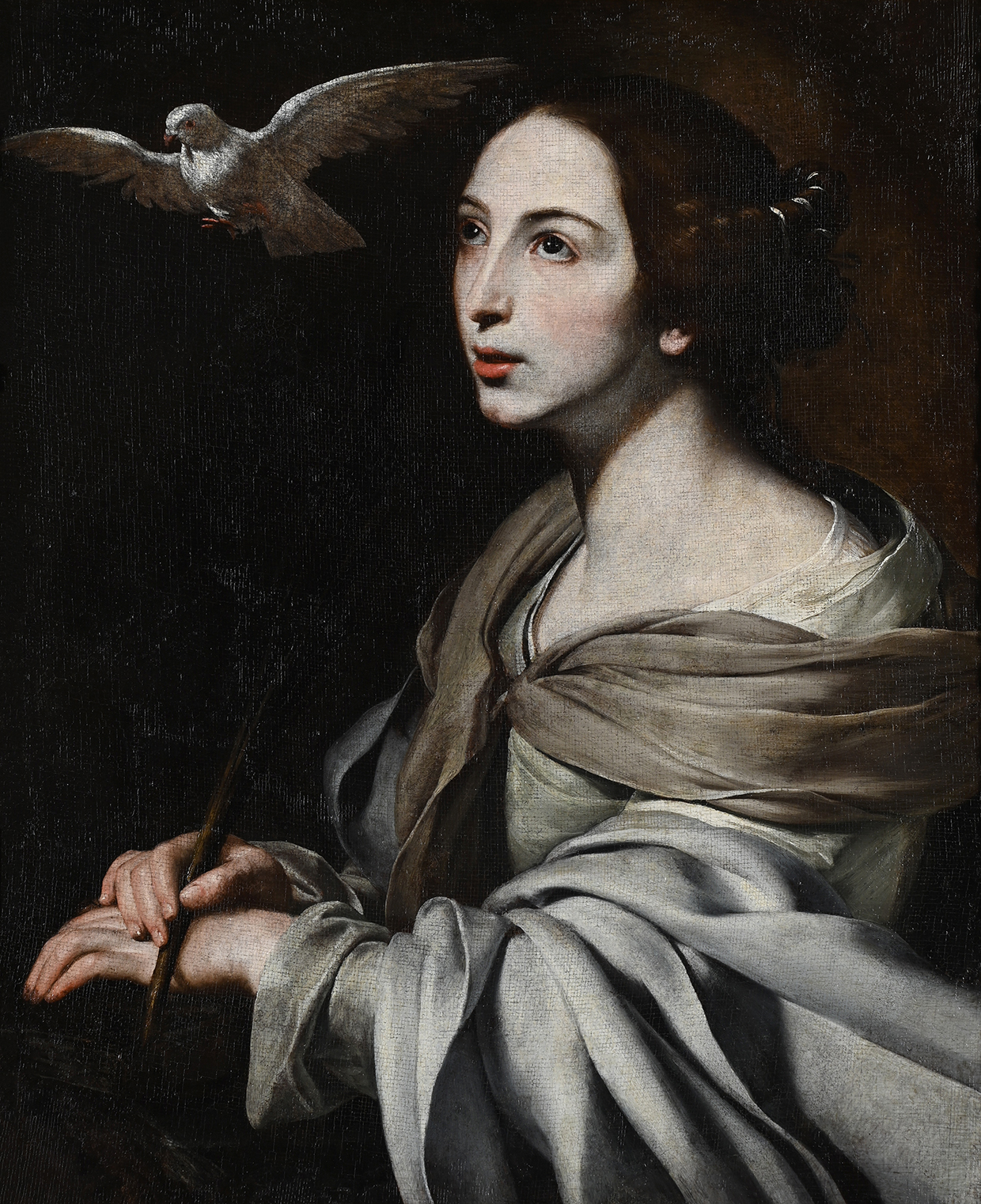 Inline Image - Lot 6: Francesco Guarino (Italian 1611-1651), 'Portrait of a Saint, probably Catherine of Alexandria', Oil on canvas | Est. £10,000-15,000 (+ fees)