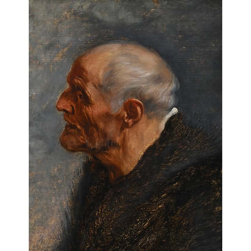 Inline Image - Lot 27: Sir Anthony Van Dyck (Flemish 1599-1641), 'The Head of a Man: Study for the Vertumnus and Pomona in Genoa', Oil on panel | Est. £30,000-50,000 (+ fees)