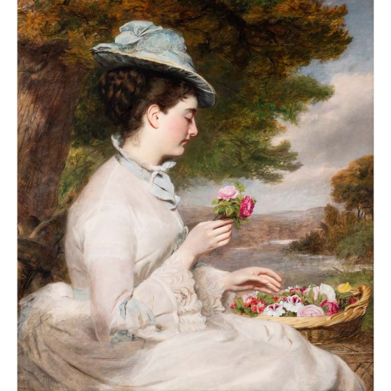 William Powell Frith (British 1819 - 1909), Flowers, Oil on canvas
