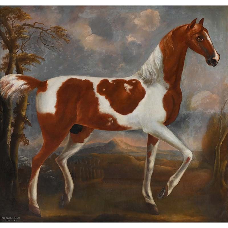 Attributed To Thomas Bardwell (Brtish 1704-1767), Ned Baldry's Shell Horse In A Landscape, oil on canvas