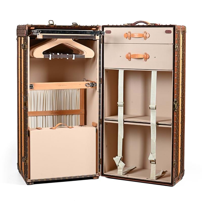 Louis Vuitton, monogram a vintage coated canvas travelling trunk