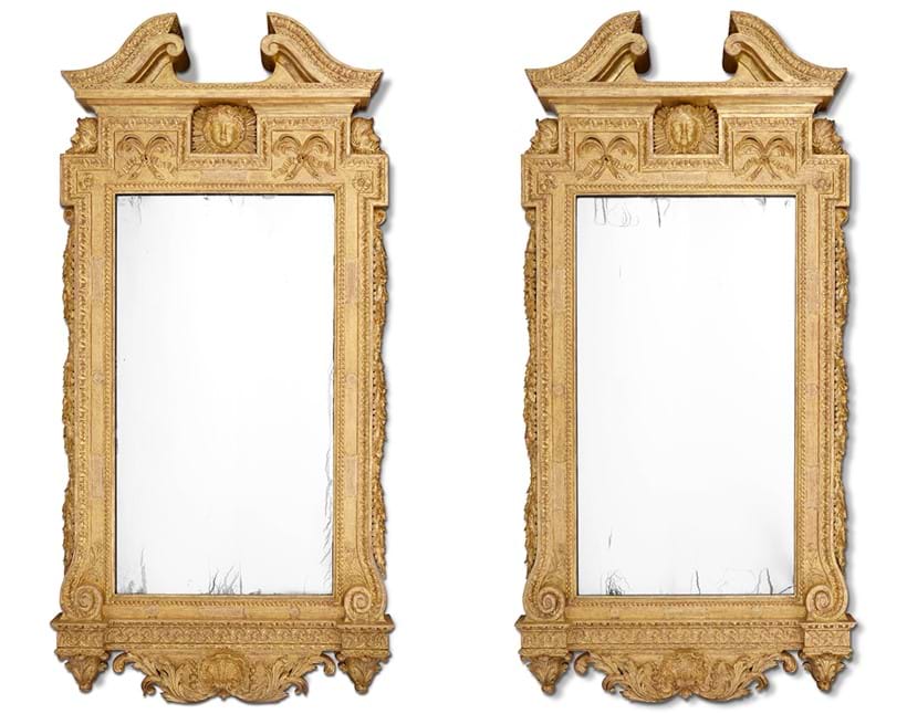 Inline Image - Lot 24: A pair of giltwood mirrors, circa 1900, in the manner of William Kent | Est. £15,000-25,000 (+ fees)