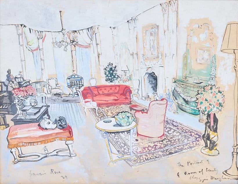 Inline Image - The ‘Syrie Maugham’ bedroom in the guest cottage of the celebrated American actors Alfred Lunt and Lynne Fontanne
Warren O’Brien/ Wisconsin Historical Society, O’Brien Family Collection, © Ten Chimneys Foundation