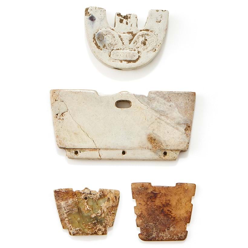 Inline Image - Lot 47: Four Chinese carved jade plaques, Neolithic | Est. £600-800 (+ fees)