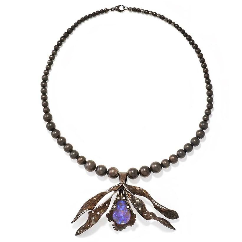 Inline Image - Lot 32: Roger Doyle, an opal and diamond necklace | Est. £2,000-3,000 (+ fees)