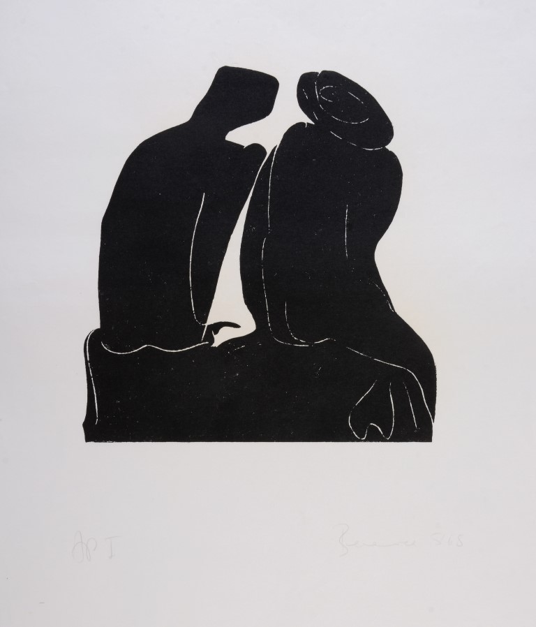 Inline Image - Lot 9, Untitled (Two seated female nudes), linocut; est. £400-600 (+fees)