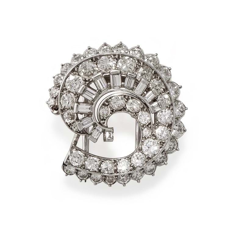 Cartier, a diamond brooch, 1930s