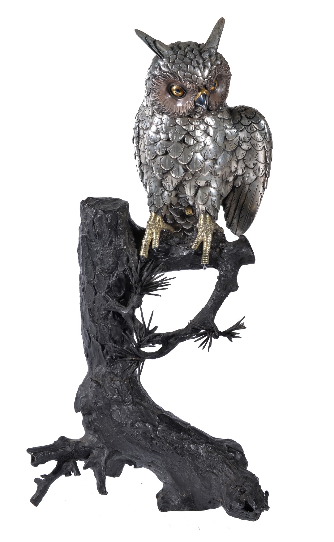 Inline Image - Lot 347, a Silvered Metal Model of an Owl; est. £6,000-8,000, sold for £11,250