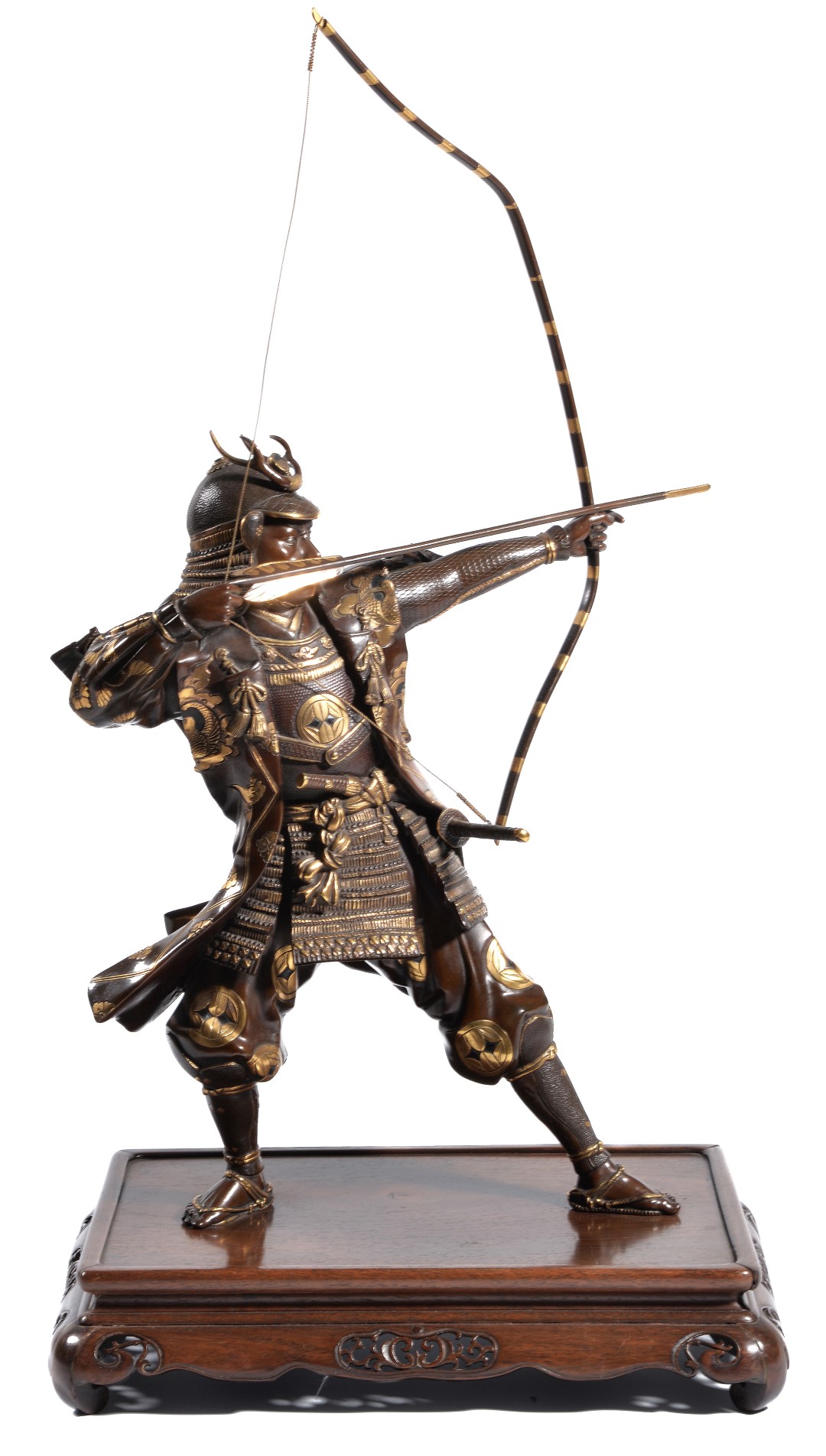 Inline Image - Lot 339, a Bronze Miya-o Style Figure of a Japanese archer; est, £2,000-3,000, sold for £10,000