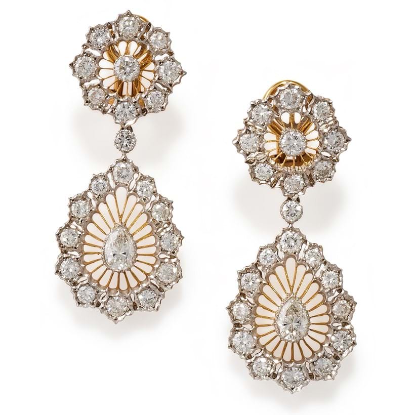 Inline Image - Lot 135: Buccellati, a pair of diamond earrings | Est. £10,000-15,000 (+ fees)